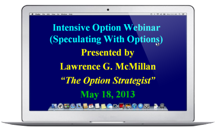Recorded Intensive Option Webinar:  Speculating with Options 