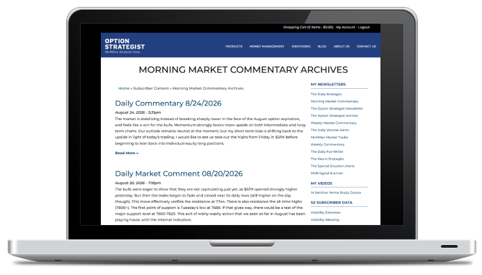 McMillan Morning Market Commentary